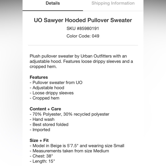 NWT Urban Outfitters Sawyer Hooded Multicolor Pullover Sweater - Picture 6 of 6